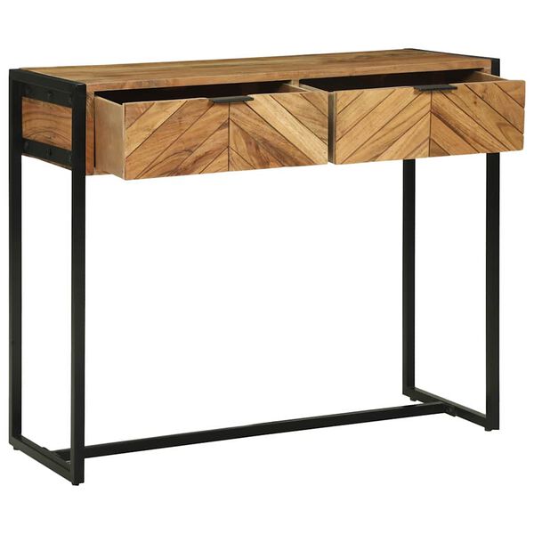 vidaXL Τραπέζι κονσόλας Καφέ 90 x 35 x 75 εκ. Μασίφ ξύλο μάνγκο