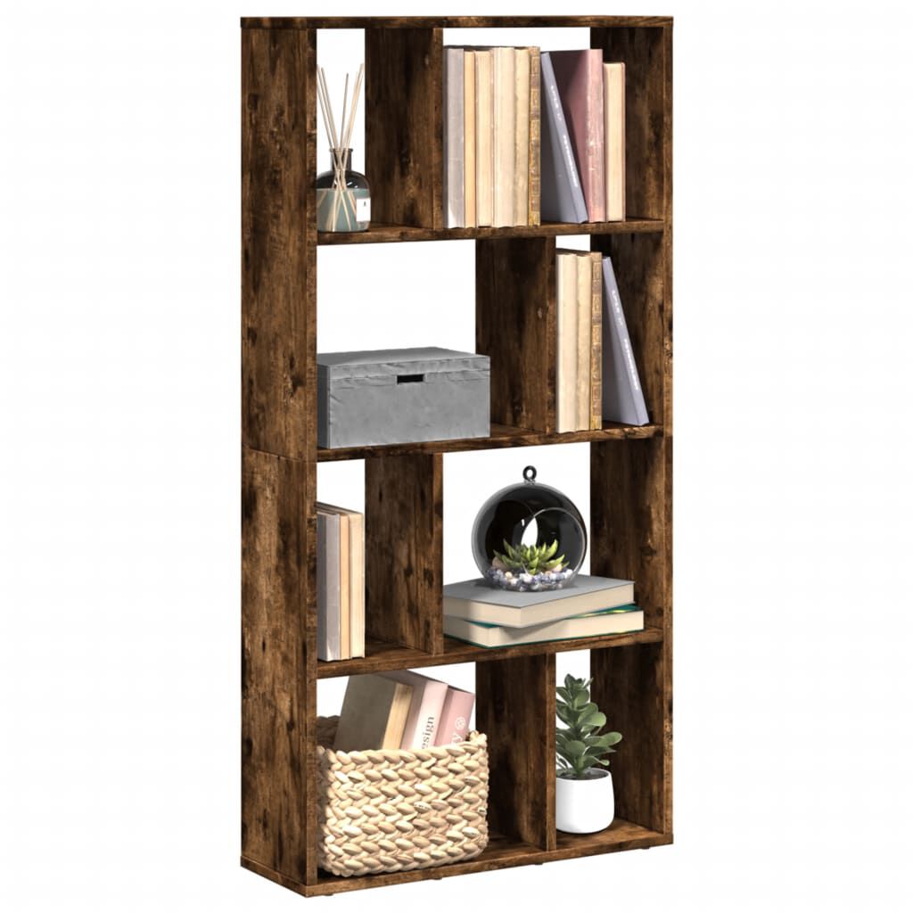 vidaXL Βιβλιοθήκη Καπνιστή Δρυς 60x20x120 εκ. από Επεξεργασμένο Ξύλο