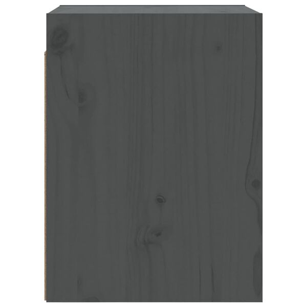 vidaXL Ντουλάπια Τοίχου 2 τεμ. Γκρι 30x30x40 εκ. Μασίφ Ξύλο Πεύκου