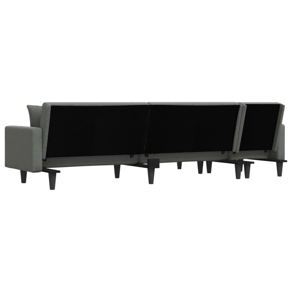 vidaXL Καναπές Κρεβάτι Γωνιακός Σκ. Γκρι 275x140x70 εκ. Υφασμάτινος
