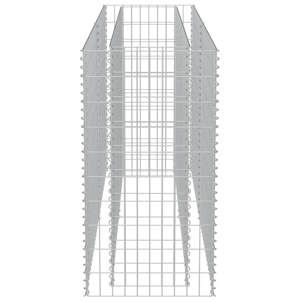 vidaXL Συρματοκιβώτιο-Γλάστρα Υπερυψωμένη 180x50x100 εκ. Γαλβ. Χάλυβας