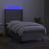 vidaXL &Kappa;&rho;&epsilon;&beta;ά&tau;&iota; Boxspring &mu;&epsilon; &Sigma;&tau;&rho;ώ&mu;&alpha; & LED &Alpha;&nu;.&Gamma;&kappa;&rho;&iota; 80x200 &epsilon;&kappa;. &Upsilon;&phi;&alpha;&sigma;&mu;ά&tau;&iota;&nu;&omicron;