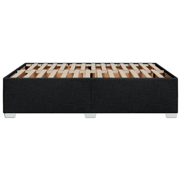 vidaXL Σκελετός Κρεβατιού Χωρίς Στρώμα Μαύρο 140x190 εκ. Υφασμάτινο