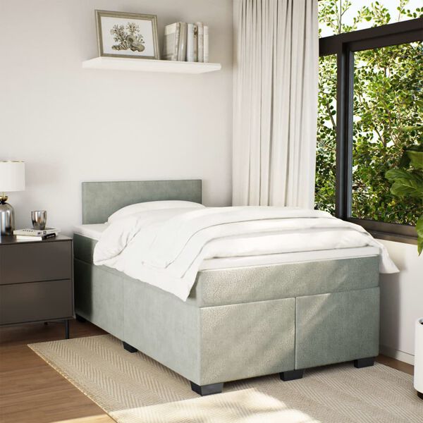 vidaXL &Kappa;&rho;&epsilon;&beta;ά&tau;&iota; Boxspring &mu;&epsilon; &Sigma;&tau;&rho;ώ&mu;&alpha; &Alpha;&nu;&omicron;&iota;&chi;&tau;ό &Gamma;&kappa;&rho;&iota; 120x190 &epsilon;&kappa;. &Beta;&epsilon;&lambda;&omicron;ύ&delta;&iota;&nu;&omicron;