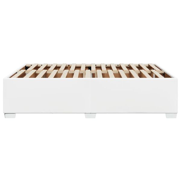vidaXL Πλαίσιο Κρεβατιού Λευκό 140x200 εκ. από Συνθετικό Δέρμα