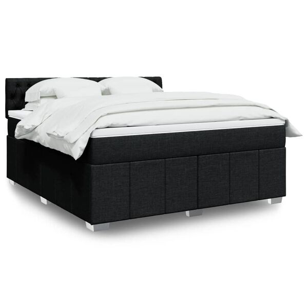 vidaXL &Kappa;&rho;&epsilon;&beta;ά&tau;&iota; Boxspring &mu;&epsilon; &Sigma;&tau;&rho;ώ&mu;&alpha; &Mu;&alpha;ύ&rho;&omicron; 180x200 &epsilon;&kappa;. &Upsilon;&phi;&alpha;&sigma;&mu;ά&tau;&iota;&nu;&omicron;