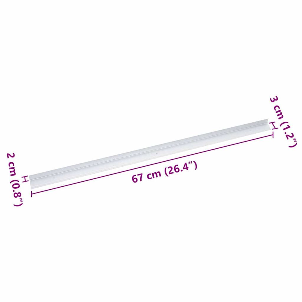 vidaXL Προστατευτικά ακμών σκάλας 10 pcs Ασημί 67 cm Αλουμίνιο