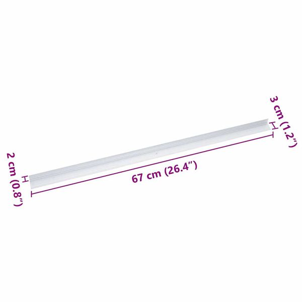 vidaXL Προστατευτικά ακμών σκάλας 10 pcs Ασημί 67 cm Αλουμίνιο
