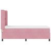 vidaXL Κρεβάτι Box Spring LED με Στρώμα Ροζ 80 x 200 cm Βελούδο