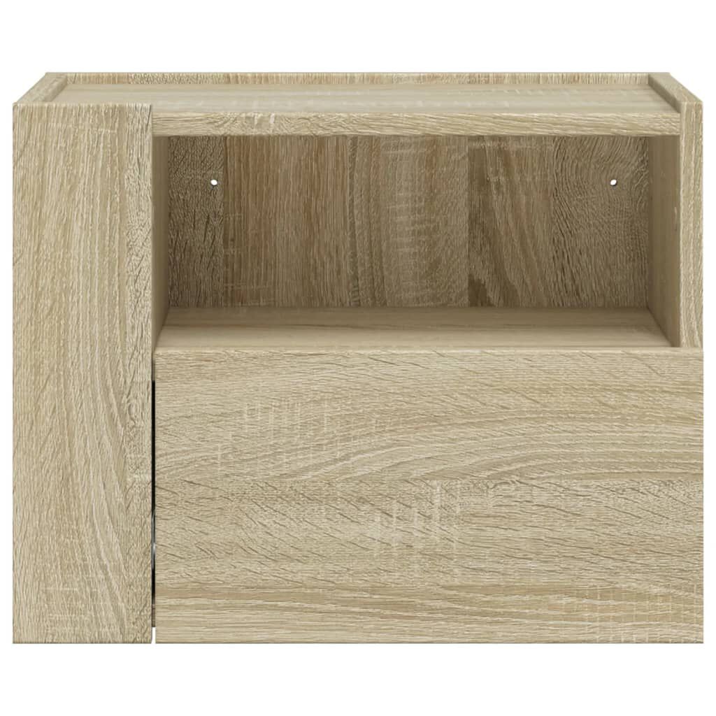 vidaXL Κομοδίνα Επιτοίχια 2 τεμ. Sonoma Δρυς 45x30x35 εκ.
