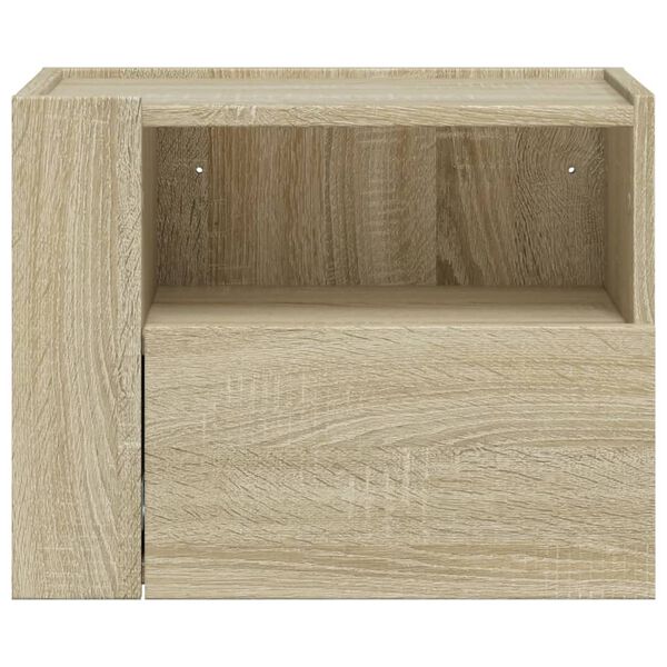 vidaXL Κομοδίνα Επιτοίχια 2 τεμ. Sonoma Δρυς 45x30x35 εκ.