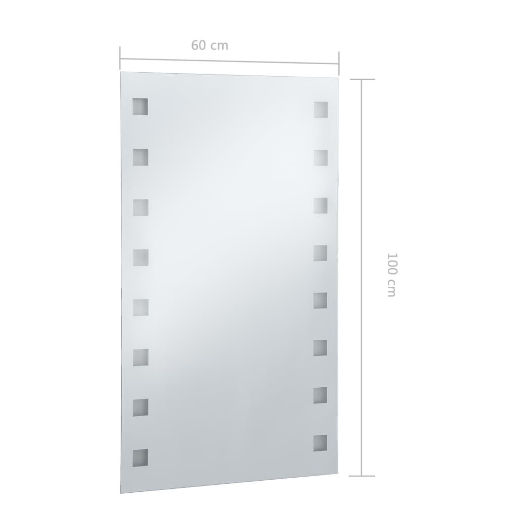 vidaXL Καθρέφτης Μπάνιου Τοίχου με LED 60 x 100 εκ.