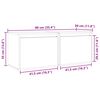 vidaXL Ντουλάπια Τοίχου 2 τεμ. 45 x 30 x 35 εκ. από Μασίφ Ξύλο Πεύκου