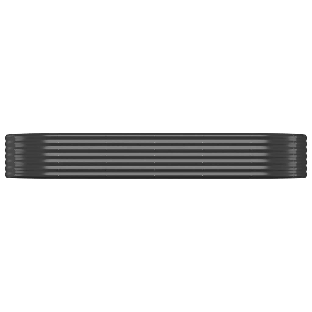 vidaXL Ζαρντινιέρα Ανθρακί 249x100x36εκ Ατσάλι με Ηλεκτρ. Βαφή Πούδρας