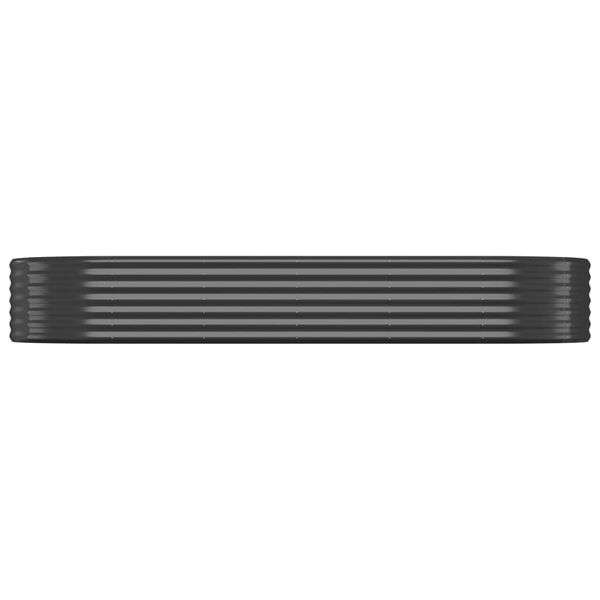 vidaXL Ζαρντινιέρα Ανθρακί 249x100x36εκ Ατσάλι με Ηλεκτρ. Βαφή Πούδρας
