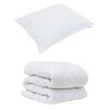 vidaXL Set Παπλώματος Χειμώνα 2 pcs Λευκό 155 x 220 cm Μικροΐνες
