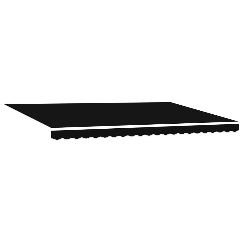 vidaXL Αυτόματη Ανασυρόμενη Τέντα Μαύρη 500x300 cm