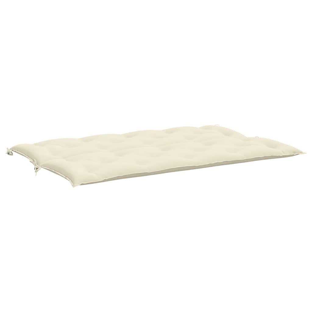 vidaXL Μαξιλάρι Πάγκου Κήπου Κρεμ Λευκό 150x(50+50)x7εκ. Ύφασμα Oxford