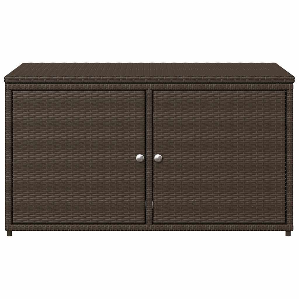 vidaXL Ντουλάπι Αποθήκευσης Κήπου Καφέ 110x55x60,5 εκ. Συνθετικό Ρατάν