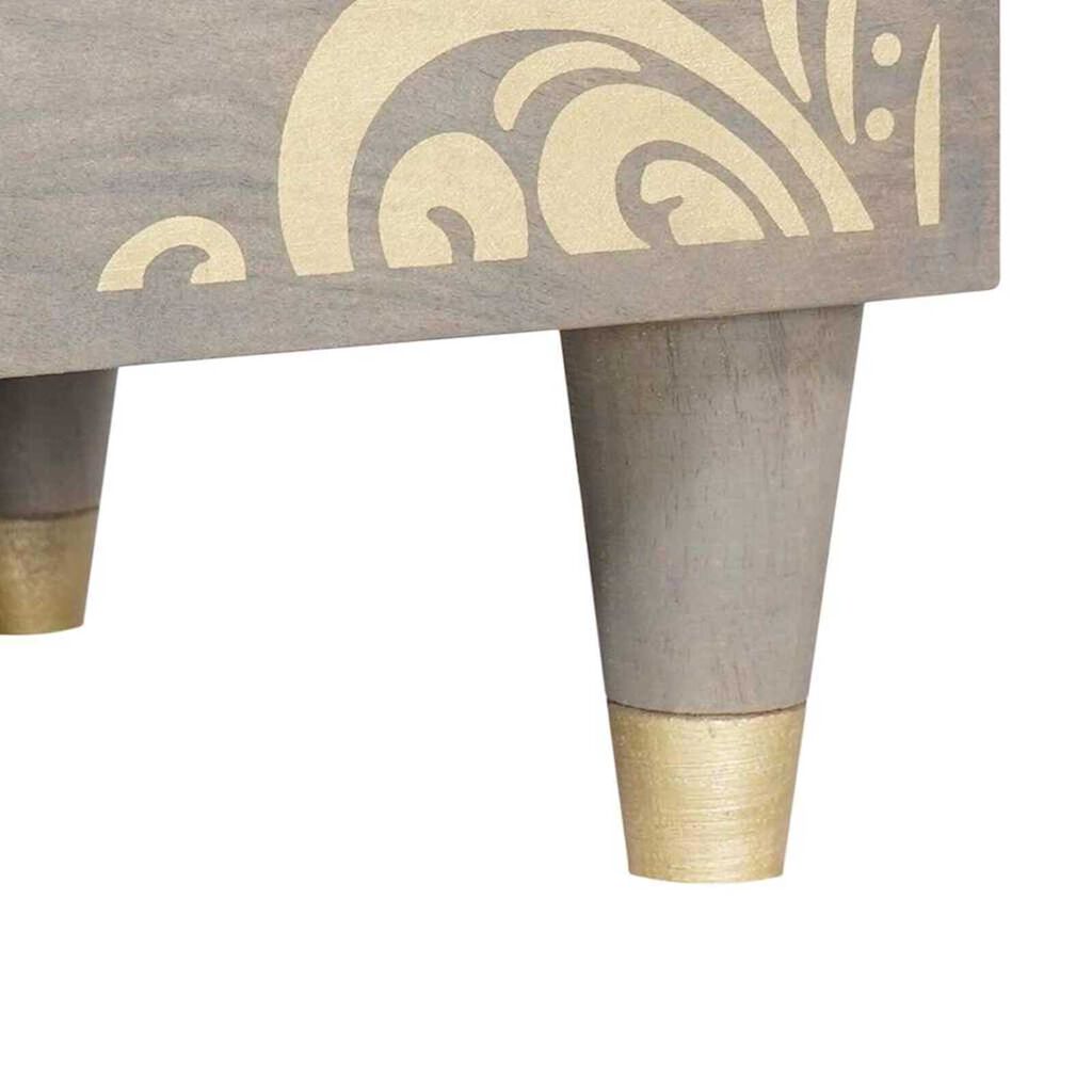vidaXL Πλαϊνό γραφείο Γκρι και Χρυσό 60 x 33.5 x 75 εκ.