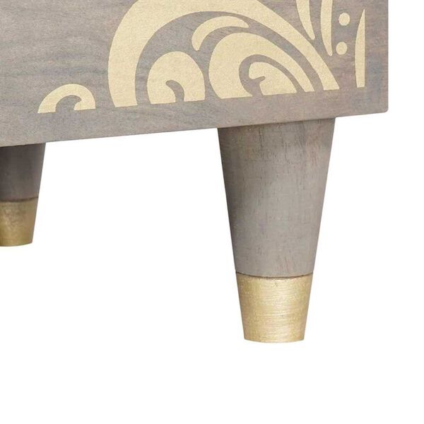vidaXL Πλαϊνό γραφείο Γκρι και Χρυσό 60 x 33.5 x 75 εκ.
