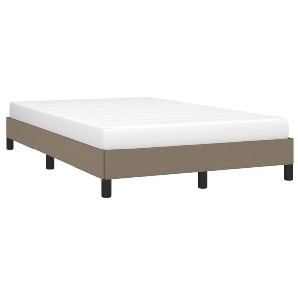 vidaXL Σκελετός Κρεβατιού Χωρίς Στρώμα Taupe 120x200 εκ. Υφασμάτινο