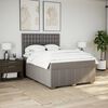 vidaXL &Kappa;&rho;&epsilon;&beta;ά&tau;&iota; Boxspring &mu;&epsilon; &Sigma;&tau;&rho;ώ&mu;&alpha; Taupe 140x190 &epsilon;&kappa;. &Upsilon;&phi;&alpha;&sigma;&mu;ά&tau;&iota;&nu;&omicron;