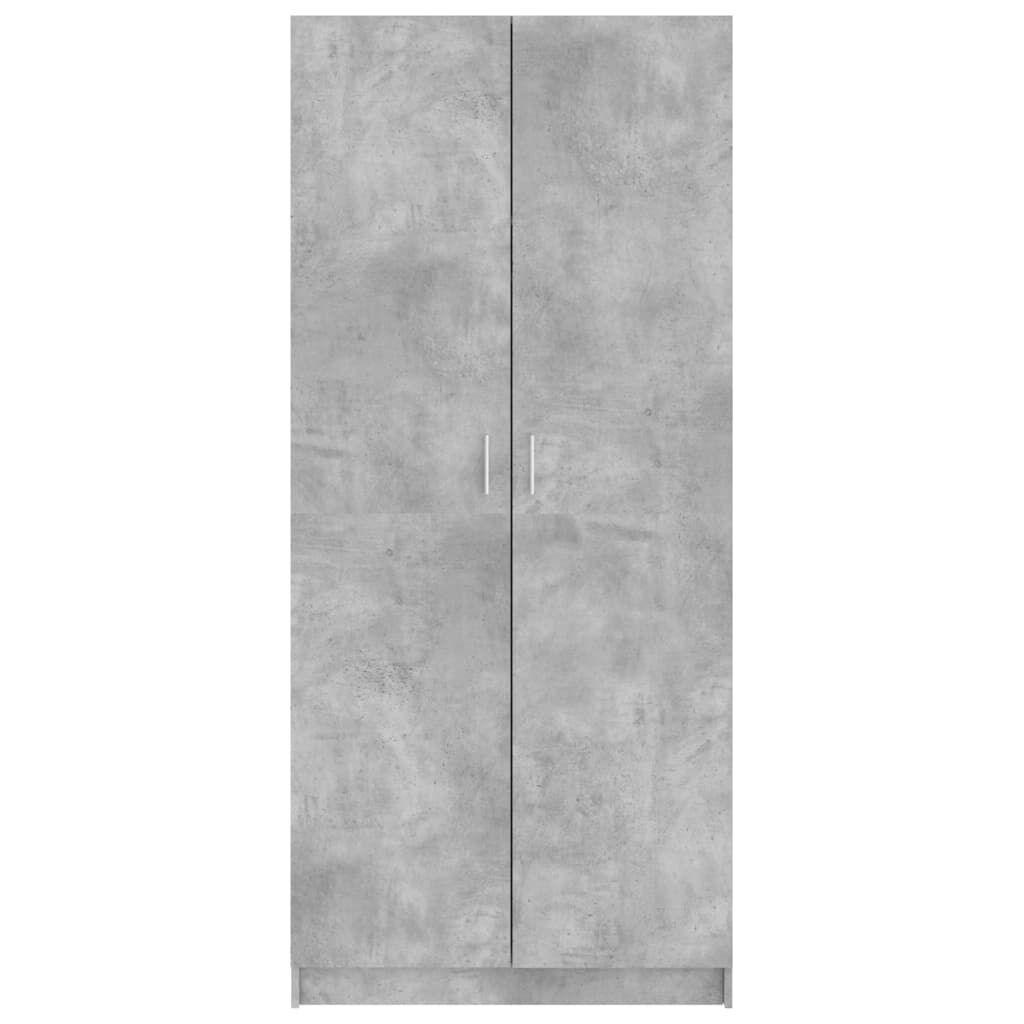 vidaXL Ντουλάπα Γκρι του Σκυροδέματος 80 x 52 x 180 εκ. Επεξ. Ξύλο
