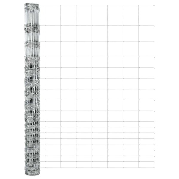 vidaXL Περίφραξη αγρού Ασημί 25 x 1.5 m Γαλβανισμένος χάλυβας