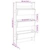 vidaXL Ζαρντινιέρα Τοίχου 3 Επιπέδων Λευκή 60x18,5x110 εκ. Μασίφ Πεύκο