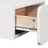 vidaXL Κομοδίνο με συρτάρι Λευκό 39 x 34 x 16.5 εκ. Μασίφ ξύλο πεύκου