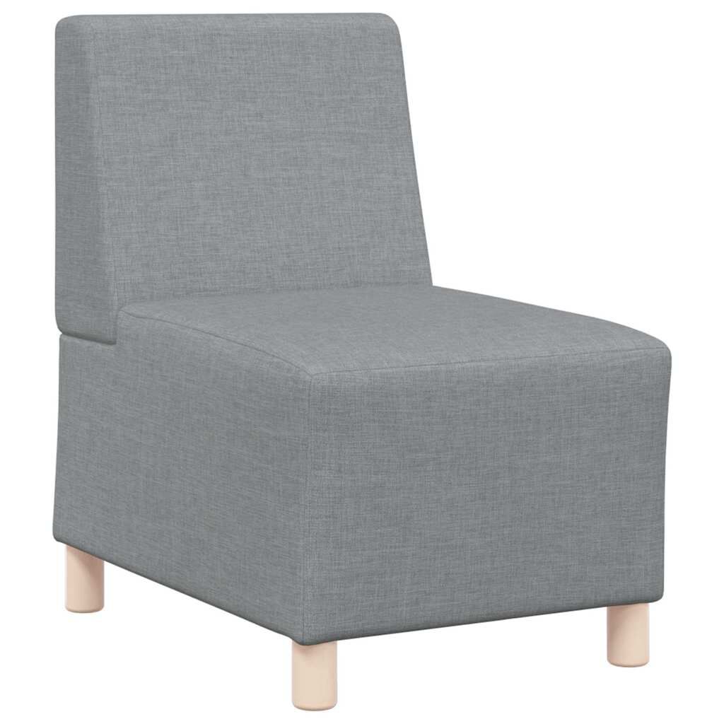 vidaXL Μοναδικός Καναπές χωρίς Χερούλια 2 pcs Ανοιχτό γκρι