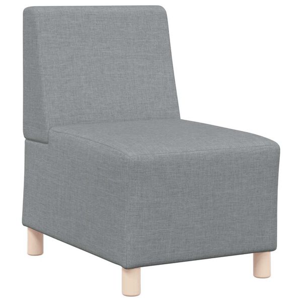 vidaXL Μοναδικός Καναπές χωρίς Χερούλια 2 pcs Ανοιχτό γκρι