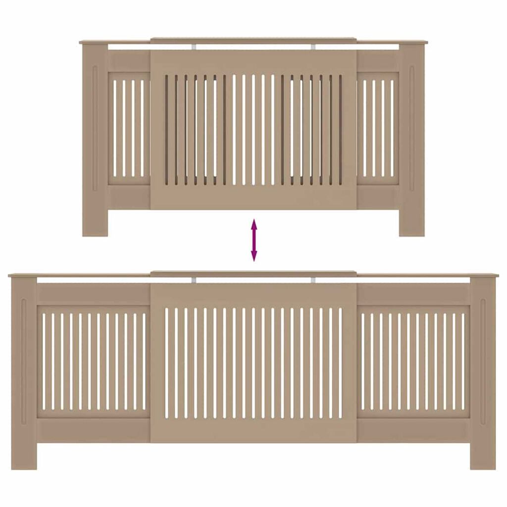vidaXL Καπάκι Καλοριφέρ 2 pcs Καφέ (142-205) x 20.5 x 81.5 εκ.