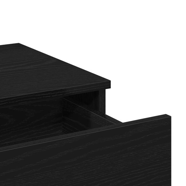 vidaXL Μπουφανάκι Μαύρη δρυς 100 x 40 x 130 εκ Επεξεργασμένο ξύλο