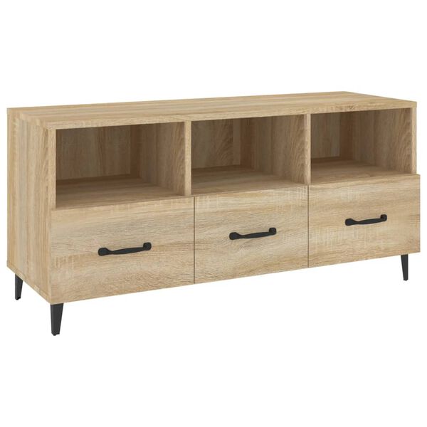 vidaXL Έπιπλο Τηλεόρασης Sonoma Δρυς 102x35x50 εκ. Επεξεργ. Ξύλο