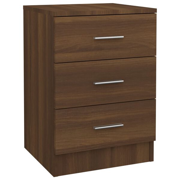 vidaXL Κομοδίνα 2 τεμ. Καφέ Δρυς από 38x35x56 Επεξεργασμένο Ξύλο