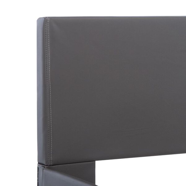 vidaXL Πλαίσιο Κρεβατιού με LED Γκρι 160x200 εκ. από Συνθετικό Δέρμα