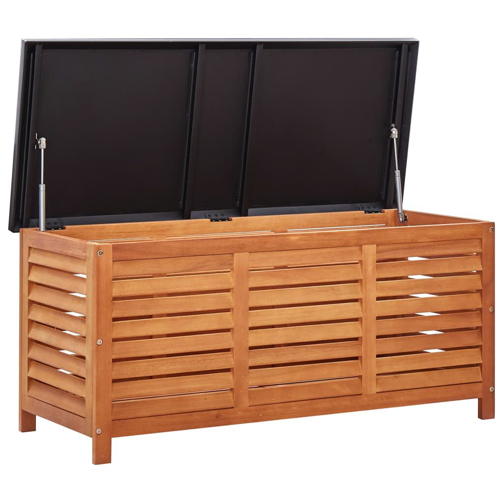 vidaXL Μπαούλο Αποθήκευσης Κήπου 117x50x55 εκ. Μασίφ Ξύλο Ευκαλύπτου