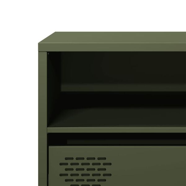 vidaXL Έπιπλο Τηλεόρασης Λαδί 135x39x43,5 εκ. Ατσάλι Ψυχρής Έλασης