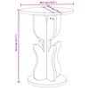 vidaXL Τραπεζάκι Πλευράς Λευκό 39.5 x 39.5 x 53.5 εκ Μασίφ ξύλο πεύκου