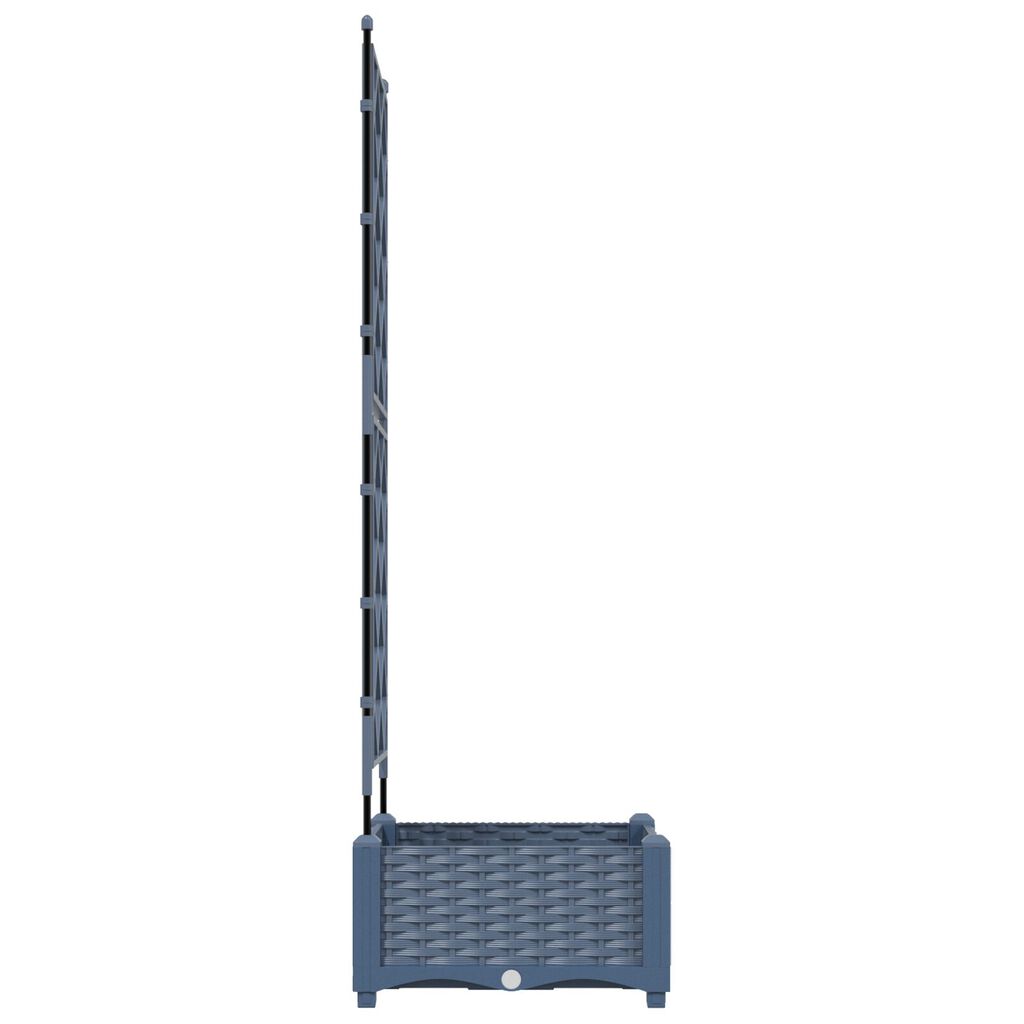 vidaXL Γλάστρα Κήπου με Πλέγμα Γκρι 40x40x125.5 εκ
