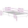 vidaXL Πλαίσιο κρεβατιού χωρίς στρώμα Sonoma Oak 75x190 cm
