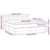 vidaXL &Kappa;&rho;&epsilon;&beta;ά&tau;&iota; Boxspring &mu;&epsilon; &Sigma;&tau;&rho;ώ&mu;&alpha; & LED &Sigma;&kappa;. &Pi;&rho;ά&sigma;&iota;&nu;&omicron; 180x200&epsilon;&kappa; &Beta;&epsilon;&lambda;&omicron;ύ&delta;&omicron;