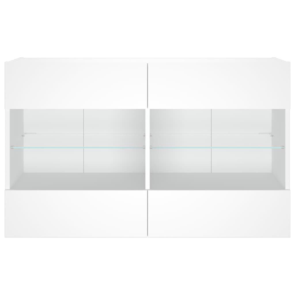 vidaXL Έπιπλο Τοίχου Τηλεόρασης με LED Λευκό 98,5x30x60,5 εκ.