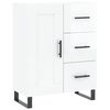 vidaXL Ντουλάπι Γυαλιστερό Λευκό 69,5x34x180 εκ. Επεξεργασμένο Ξύλο