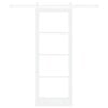 vidaXL Ολισθητή Πόρτα Λευκό 78 x 202 εκ. Ξύλο και μέταλλο