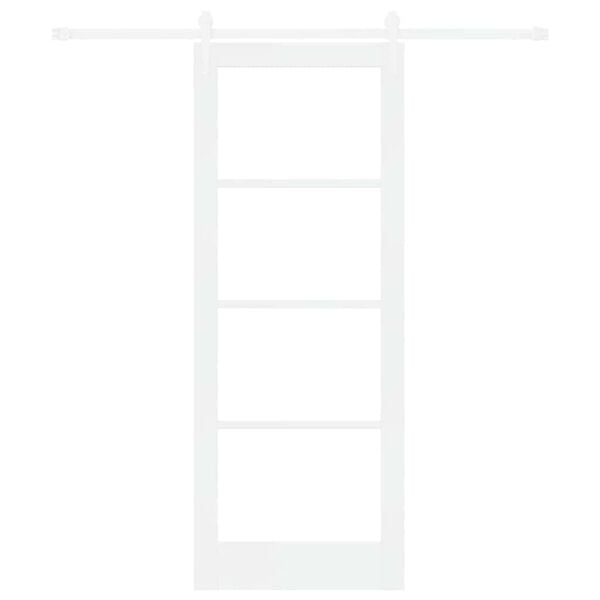 vidaXL Ολισθητή Πόρτα Λευκό 78 x 202 εκ. Ξύλο και μέταλλο