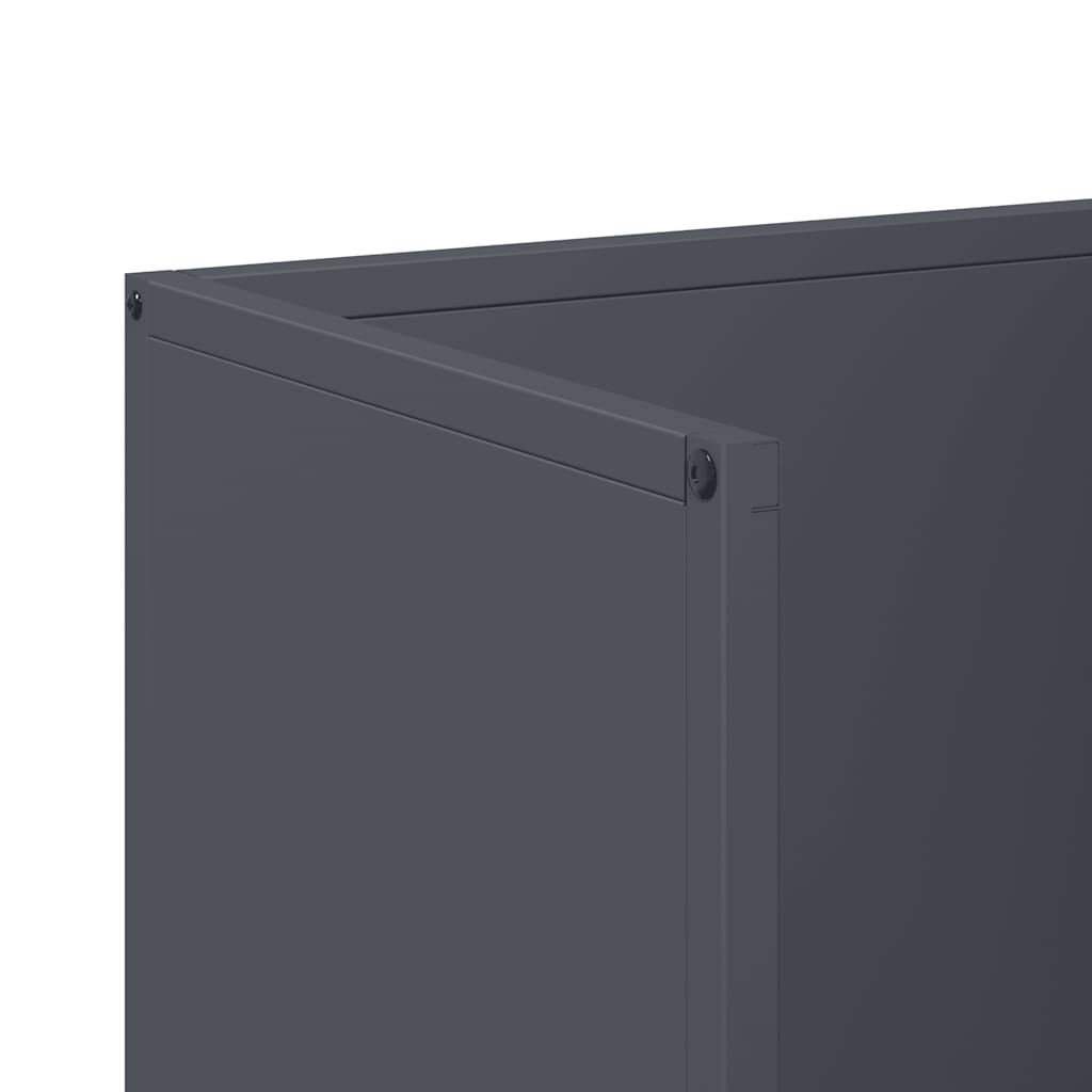 vidaXL Ράφι Καυσόξυλων Ανθρακί 40x30x80 εκ. Χάλυβας ψυχρής έλασης