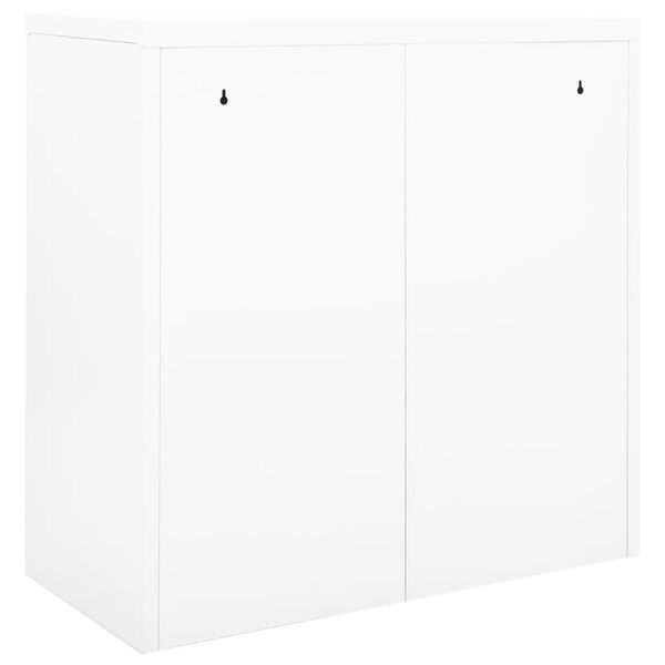 vidaXL Ντουλάπι με Συρόμενη Πόρτα Λευκό 90 x 40 x 90 εκ. Ατσάλινο